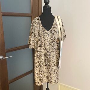 Mario Serrani Snakeskin Print Bathing Suit Coverup & FREE Beach Bag!